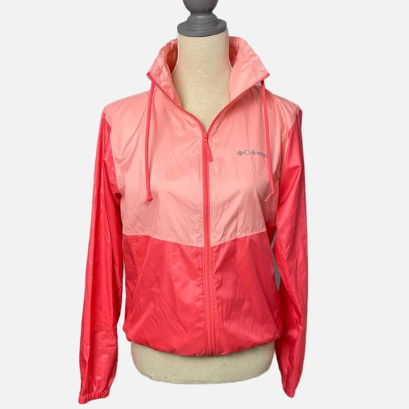 Columbia Women’s Lightweight Jacket Windbreaker Spring Pink Coral Size XS - Picture 1 of 9